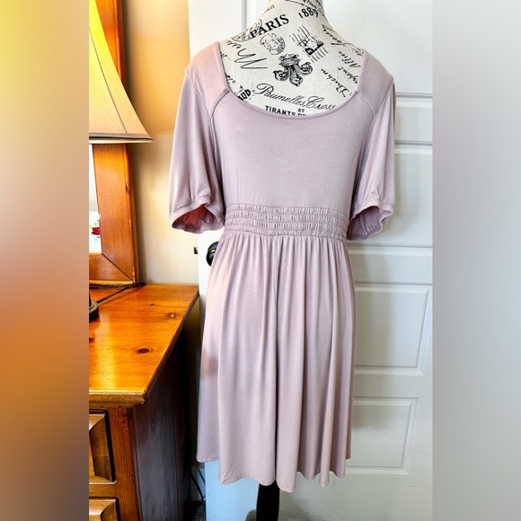 TORRID Jersey Smocked Puff Sleeve Empire Dress w/Pockets Size 2 (18-20) - Picture 7 of 13